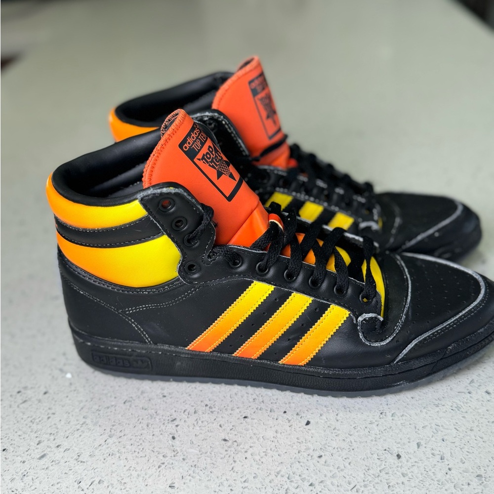 Adidas Top Ten HI Black Yellow Orange Men's Size 12